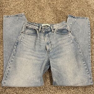 A&F light wash straight jeans